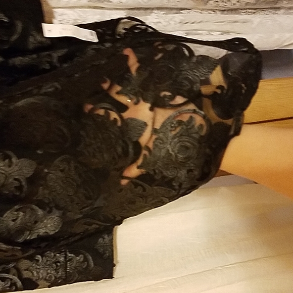 😍🍁👀NWT Boho Chic See Through Button Up Blouse - Picture 7 of 12